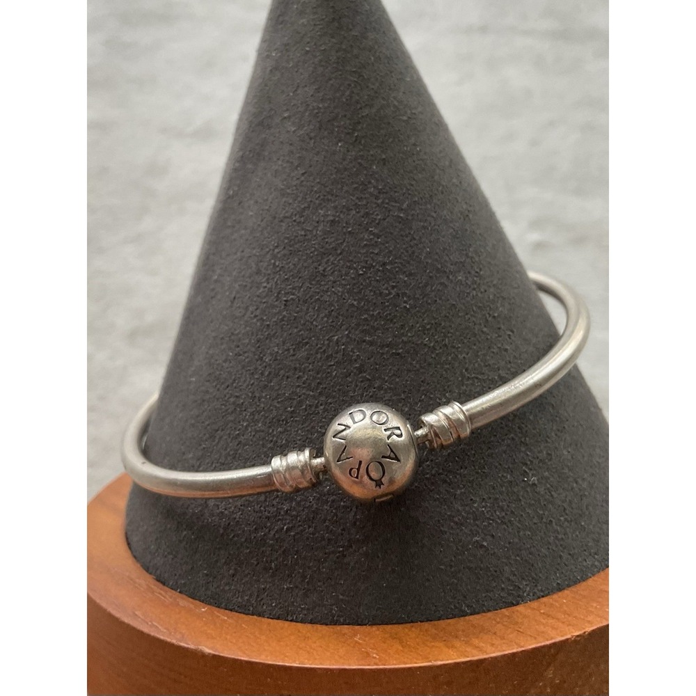 Pandora Moments Bangle Bracelet ALE 925 Sterling Silver Ball Clasp